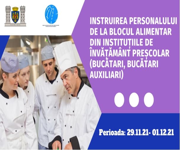 Instruirea personalului de la blocul alimentar din instituțiile de învățământ preșcolar (bucătari, bucătari auxiliari)